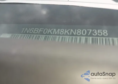 2019 Nissan Nv 1500 S/1500 Sv z USA, uszkodzony, nr VIN 1N6BF0KM8KN807358